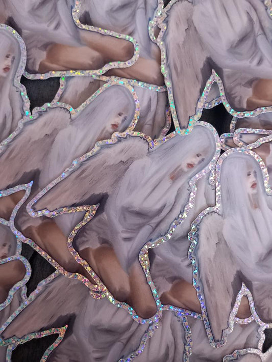 ‘Blue’ Angel glitter sticker