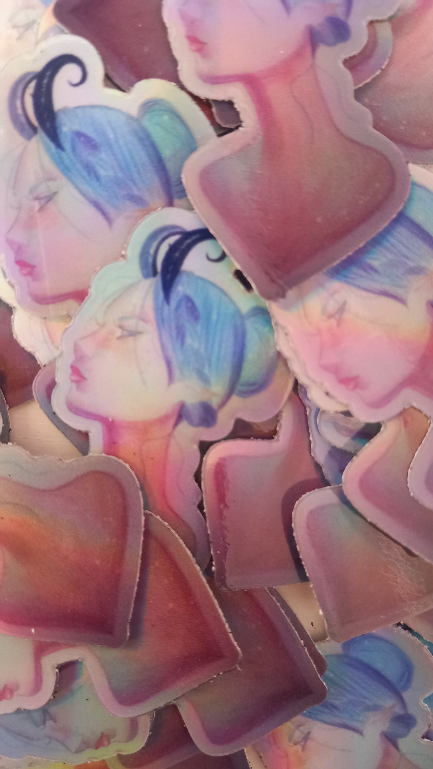 Demon girl Holographic sticker