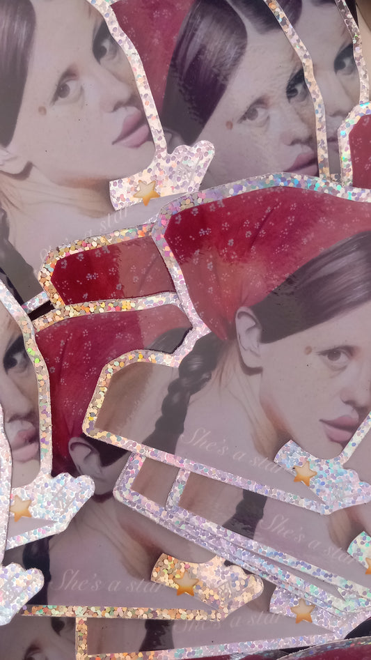 'She's a star' Glitter Sticker