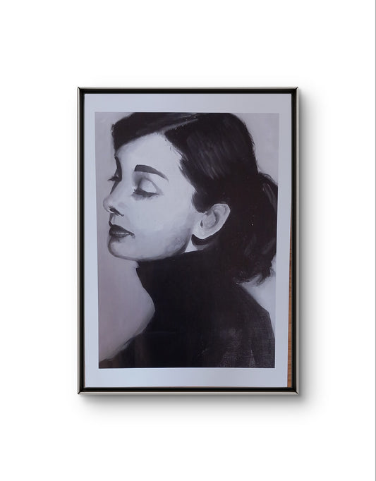 Portrait of Audrey Hepburn Print