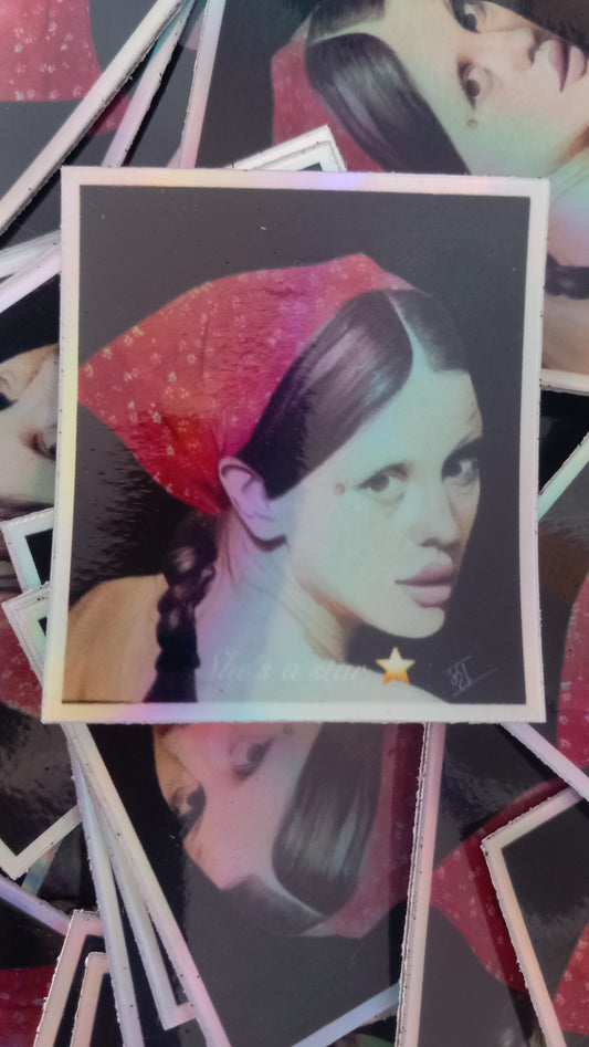 'She's a star' Holographic Stickers